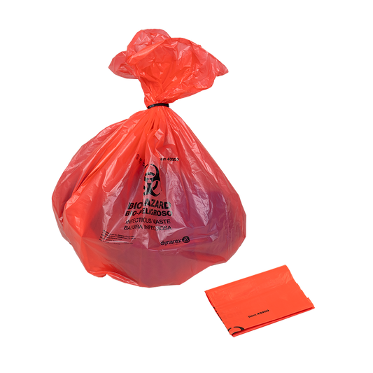 Biohazard Bags, with Ties, 24" x 25.6", 500 Bags (43200)