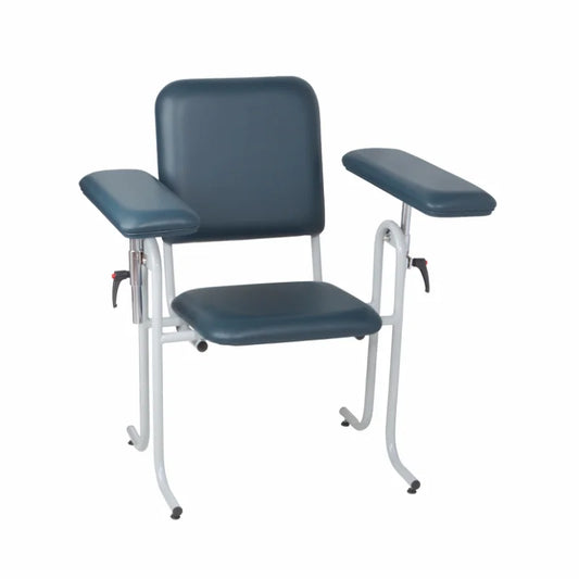 Blood Draw Chair Straight Arm, Blue (4382)