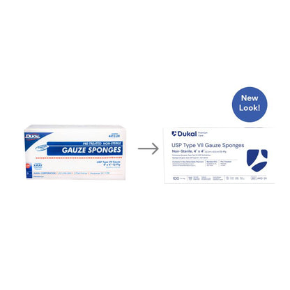 Premium Care,Type VII Gauze Sponges, with X-Ray Detectable Filament, 12-Ply, 4" x 4" (4412-2X)
