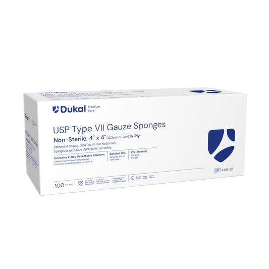 Premium Care, Type VII Gauze Sponges, with X-Ray Detectable Filament, 16-Ply, 4" x 4" (4416-2X)