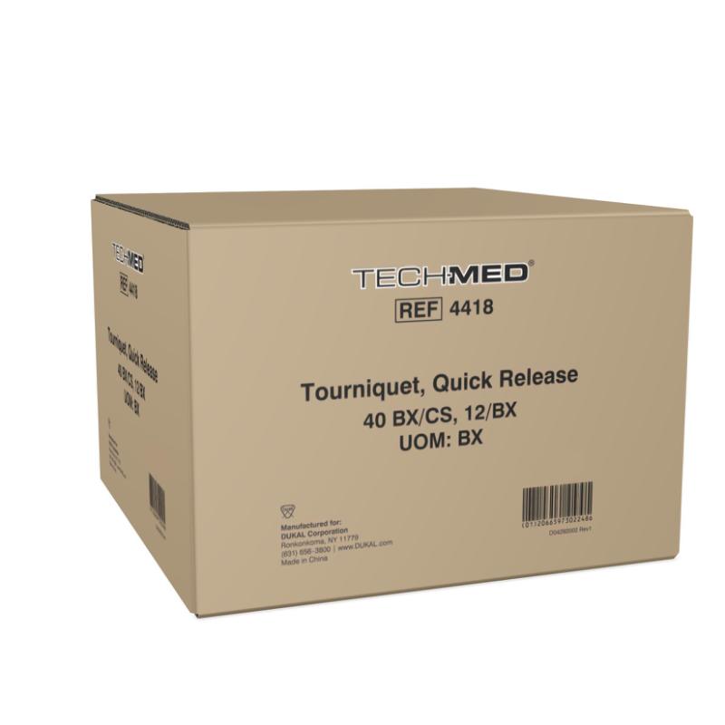 Non Latex Tourniquet, Push Button, Red (4418)