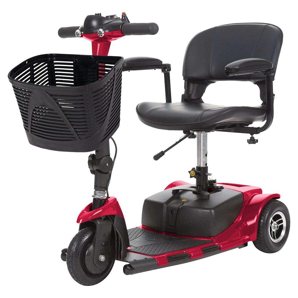 3 WHEEL MOBILITY SCOOTER, 12.4 M RANGE, 265 LB CAPACITY, RED