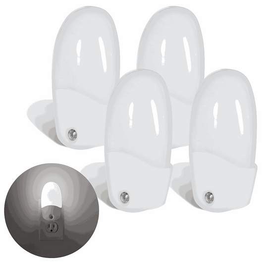 AUTOMATIC NIGHT LIGHTS, LED W/SENSOR, 4 PACK