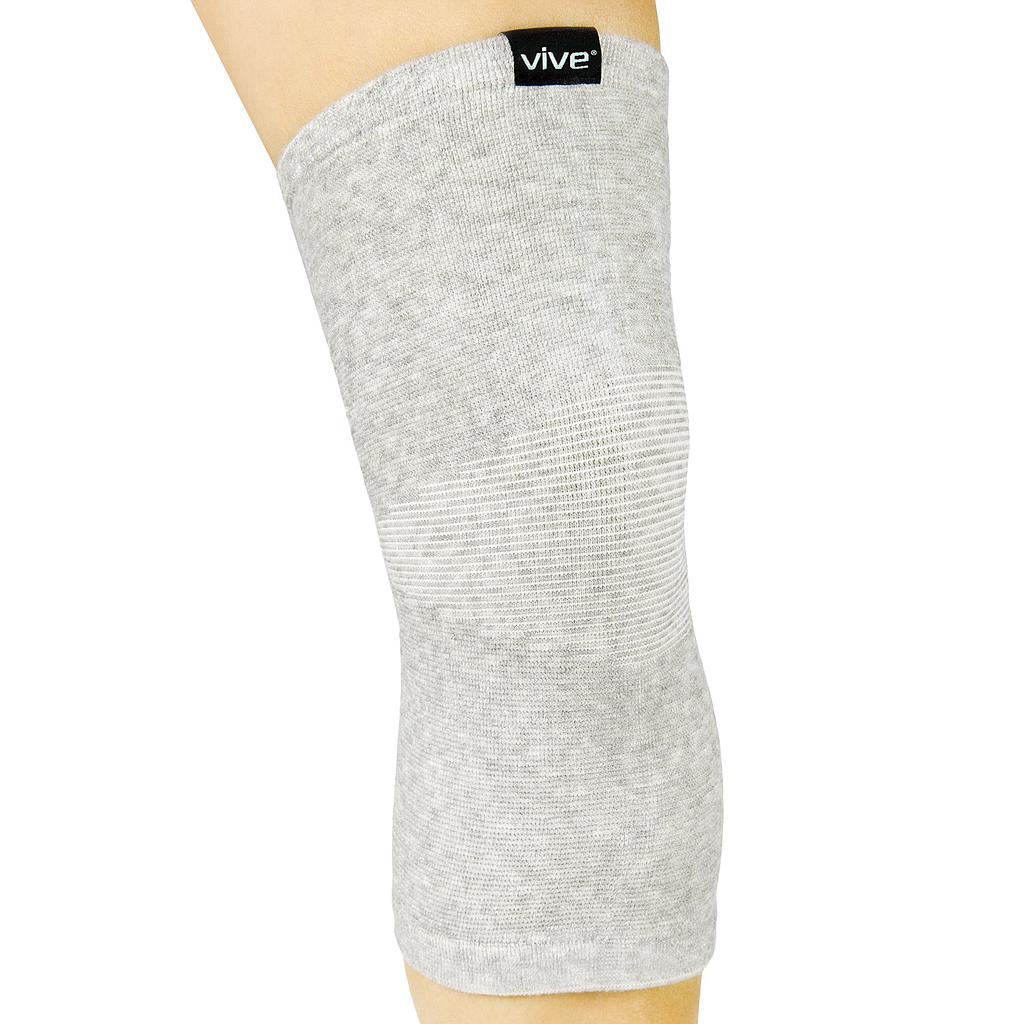 KNEE SLEEVES, BAMBOO/CHARCOAL, MACHINE WASHABLE, 11" LENGTH, GRAY, 1 PAIR