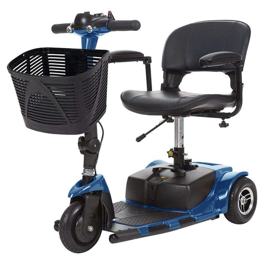 3 WHEEL MOBILITY SCOOTER, 12.4 M RANGE, 265 LB CAPACITY, BLUE