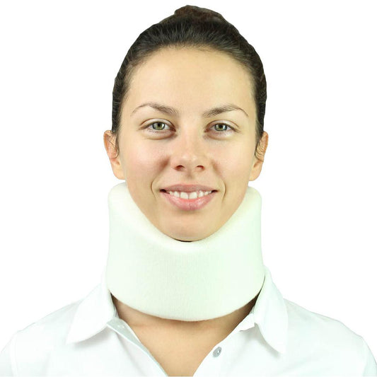 CERVICAL COLLAR, 4" FLEXIBLE FOAM, UP TO 20.5" WHITE