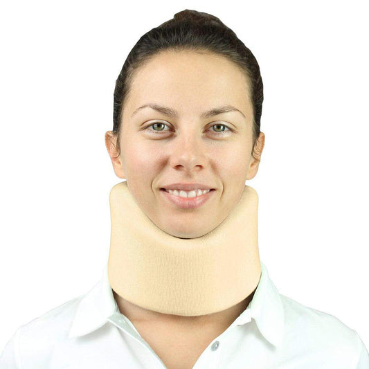 CERVICAL COLLAR, 4" FLEXIBLE FOAM, UP TO 20.5" BEIGE