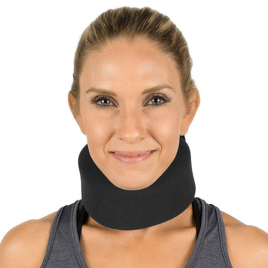 CERVICAL COLLAR, 3" CONTOURED FOAM, UP TO 20.5", BLACK