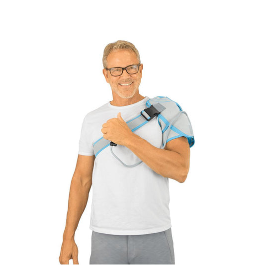 COMPRESSION SHOULDER ICE WRAP W/PUMP, HOT/COLD, REVERSIBLE