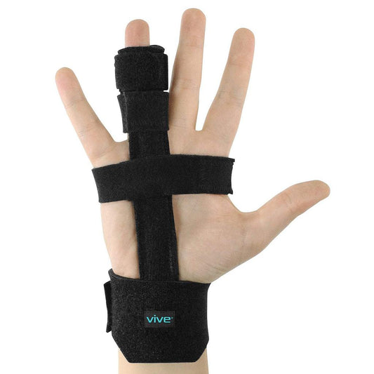 EXTENDED TRIGGER FINGER SPLINT, ANY FINGER, 3 STRAPS, BEIGE