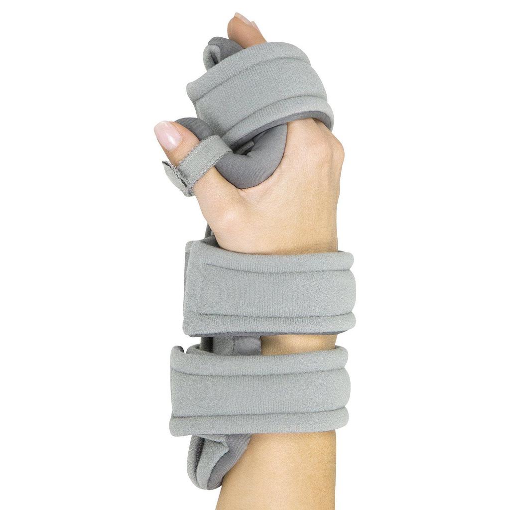 HAND & WRIST IMMOBILIZER, NEUTRAL, LINING, THUMB LOOP, LARGE, RIGHT, GRAY