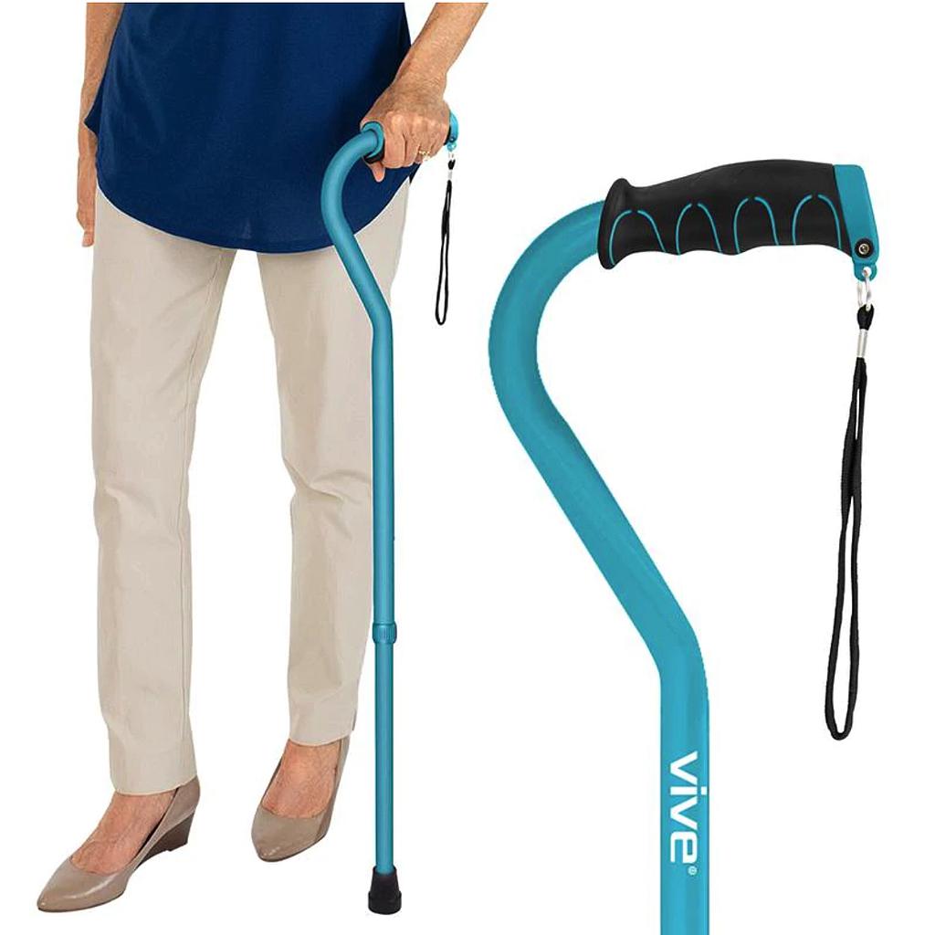 Offset Cane, 29"-38" Height, Lightweight, Teal (MOB1002TAL)