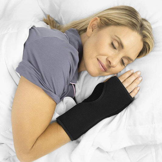 OVERNIGHT WRIST BRACE, REMOVABLE 6.5" SPLINT, REVERSIBLE, BLACK