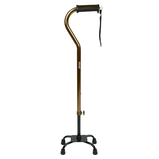 Quad Cane, 28"-37" Height, 4-Prong Base, Bronze (MOB1003BRZ)