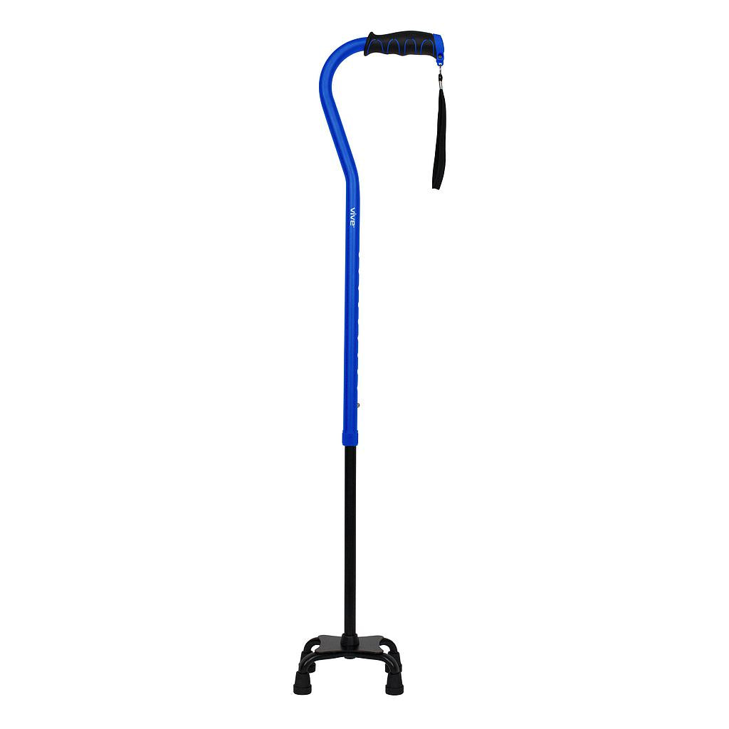 Quad Cane, 28"-37" Height, 4-Prong Base, Blue (MOB1003BLU)