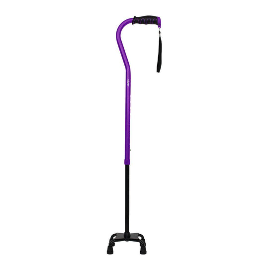 Quad Cane, 28"-37" Height, 4-Prong Base, Purple (MOB1003PUR)