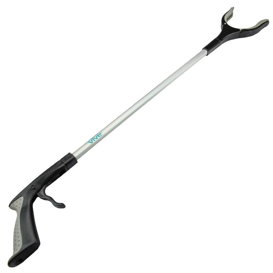 ROTATING REACHER GRABBER, 32" BRUSHED ALUMINUM, CLAW