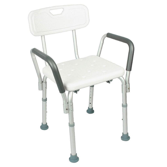 SHOWER CHAIR, 15.75" SEAT, NONSLIP,  HEIGHT ADJUSTABLE, RUST-PROOF (LVA1009)