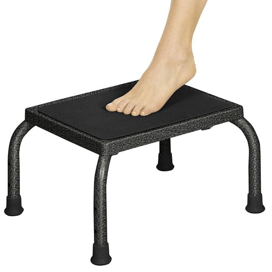 9" STEEL STEP STOOL, WIDE NONSLIP BASE, UP TO 300 LBS, BLACK