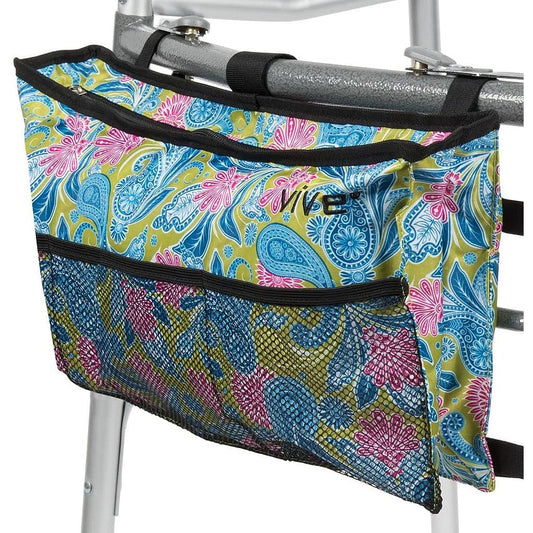 Walker Bag, Water-Resistant Nylon, 16.5" x 9", Green Paisley (LVA1026GRN)