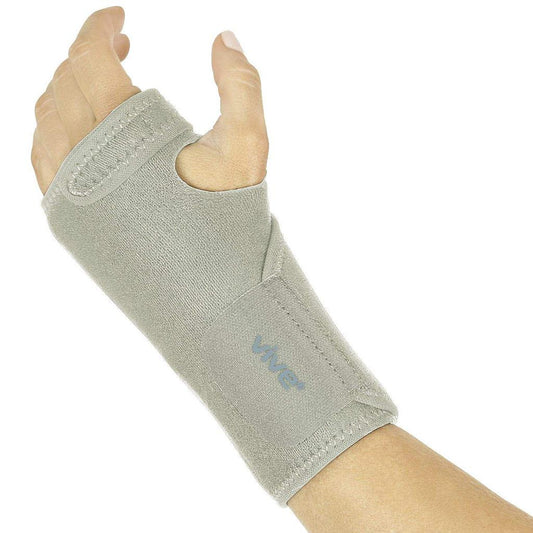 WRIST BRACE, REMOVABLE SPLINT, WASHABLE NEOPRENE, GRAY, LEFT HAND