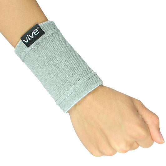 WRIST SLEEVES, BAMBOO./CHARCOAL, MACHINE WASHABLE, 6.5", 1 PAIR, GRAY