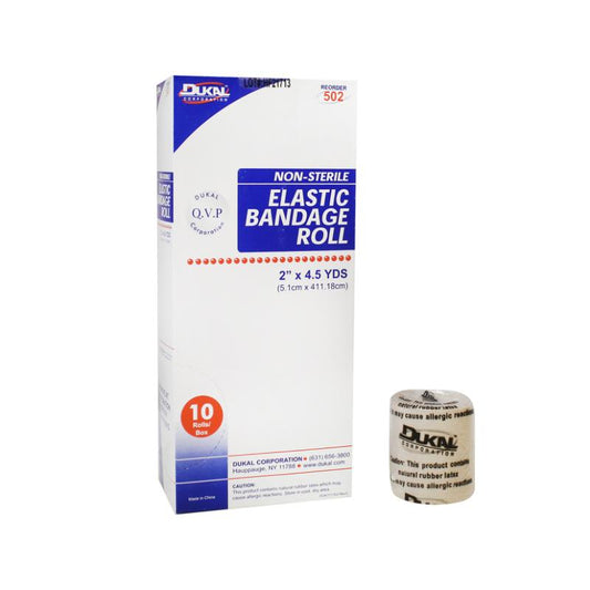 Non-Sterile Elastic Bandage Roll, 2" x 4.5 yds (502)
