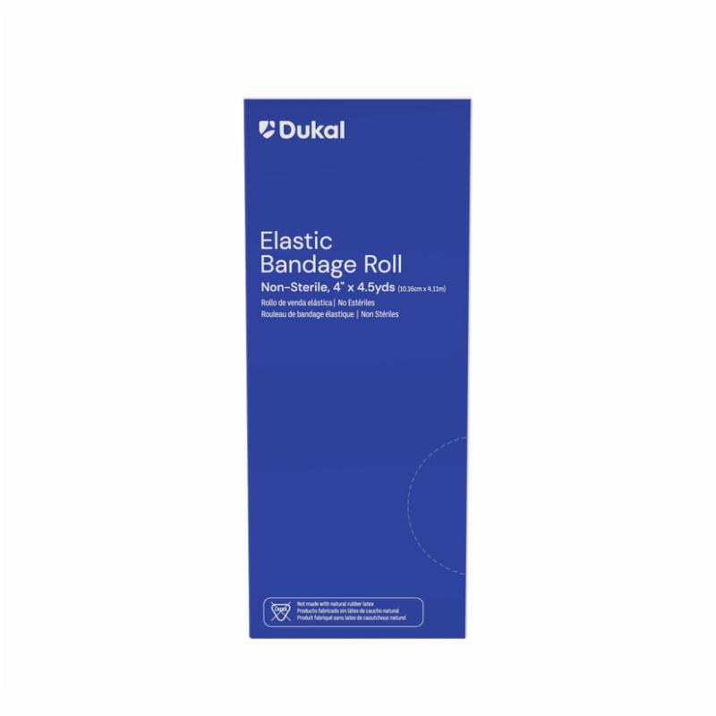Non-Sterile Non-Latex Elastic Bandage Roll, 4" x 4.5 yds (504LF)