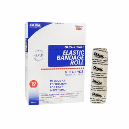 Non-Sterile Elastic Bandage Roll, 6" x 4.5 yds (506)