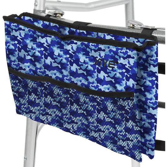 Walker Bag, Water-Resistant Nylon, 16.5" x 9", Blue Camo (LVA1026BLC)