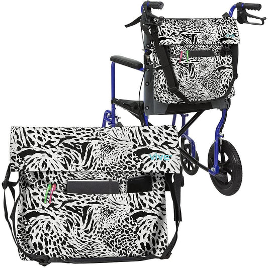 WHEELCHAIR BAG, WATERPROOF NYLON, BUCKLED STRAPS, SAFARI