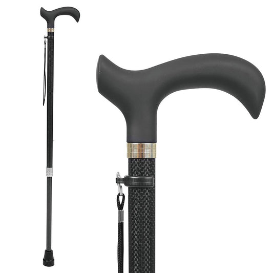 CARBON FIBER CANE, ULTRALIGHT, 29"-37.5", 250 LBS, BLACK