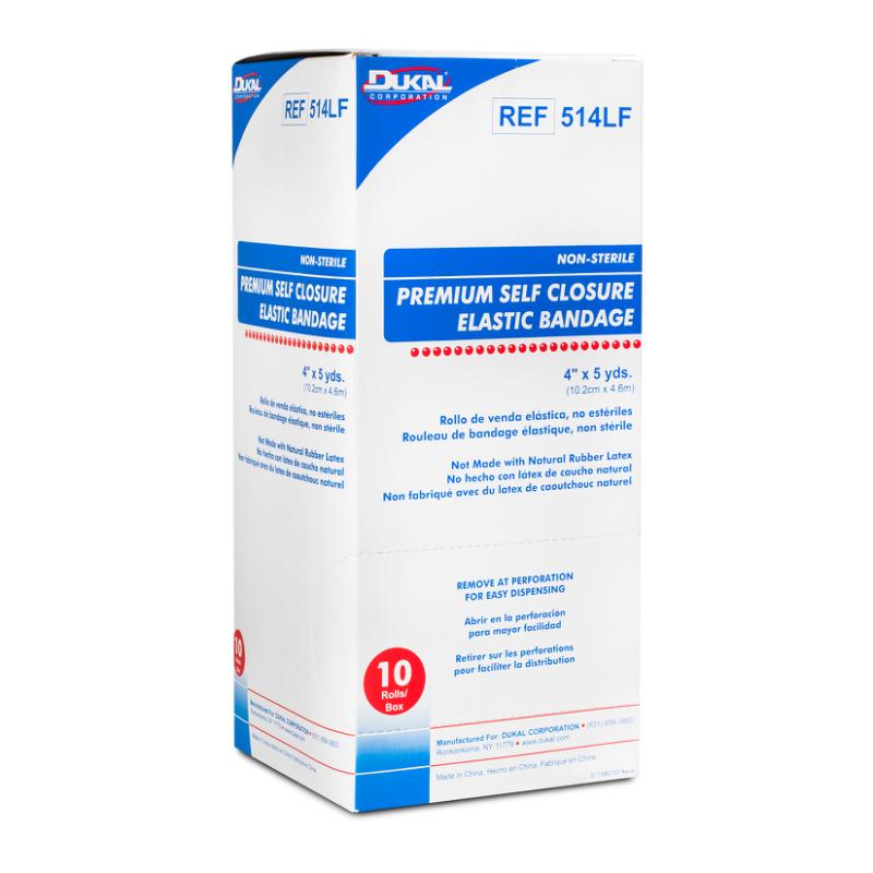Premium Care Non-Sterile Non-Latex Elastic Bandage with Self-Closure, 4" x 5 yds (514LF)