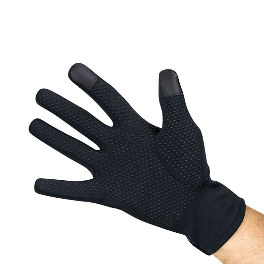 COPPER ARTHRITIS GLOVES, FULL FINGER, SMART TIP, GRIP DOTS, BLACK, MEDIUM, 1 PAIR