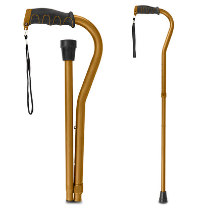 Folding Offset Cane, Bronze (MOB1041BRZ)