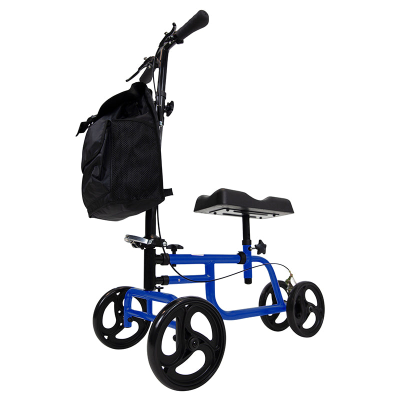 KNEE WALKER, ADJUSTS TO FIT 5'3"-6'8", BASIC , FOLDABLE WITH CUSHION, BLUE