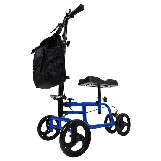 Knee Walker, Adjusts to Fit, 5'3"-6'8", Foldable with Cushion, Blue (MOB1007BLU)