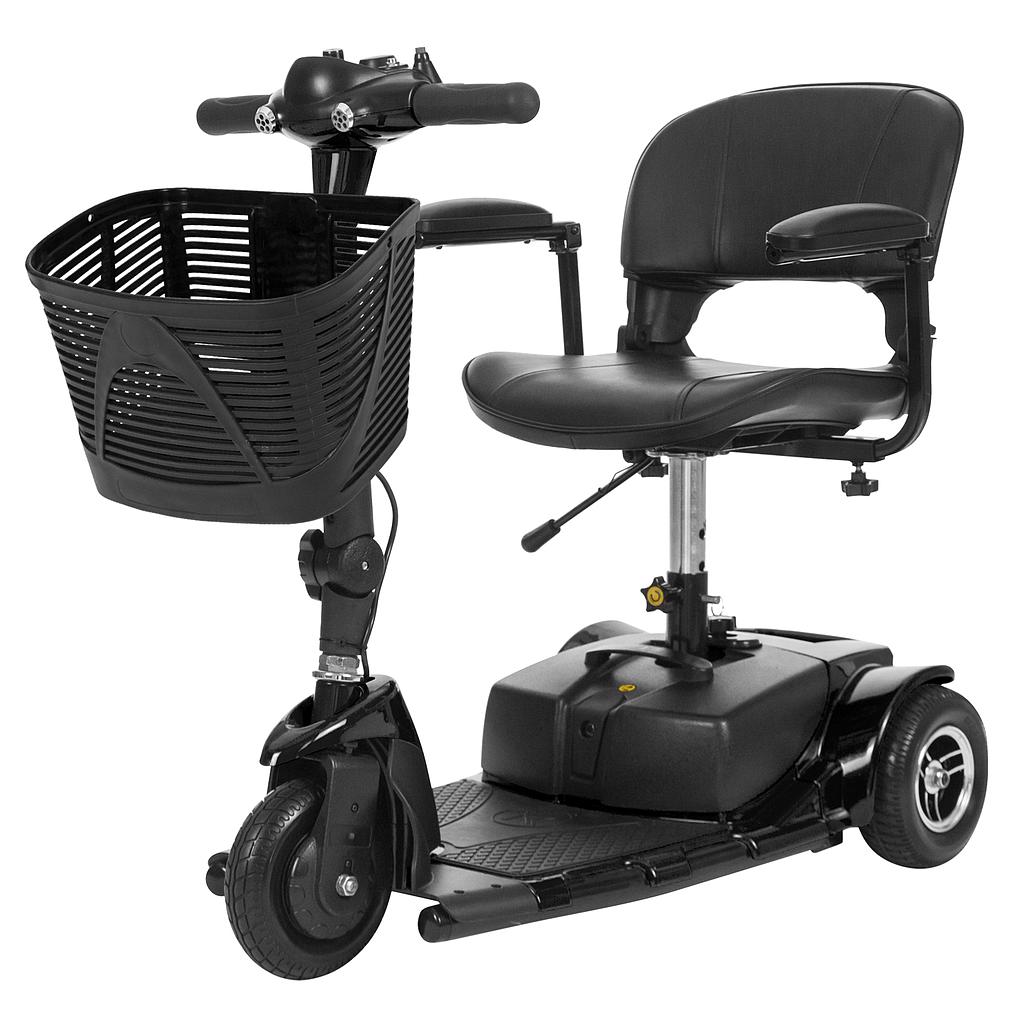 3 WHEEL MOBILITY SCOOTER, 12.4 M RANGE, 265 LB CAPACITY, BLACK