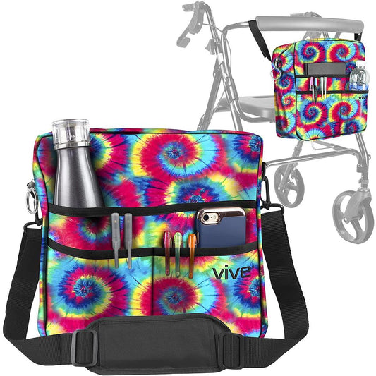 ROLLATOR BAG, WATERPROOF NYLON, 12" X12", TIE DYE