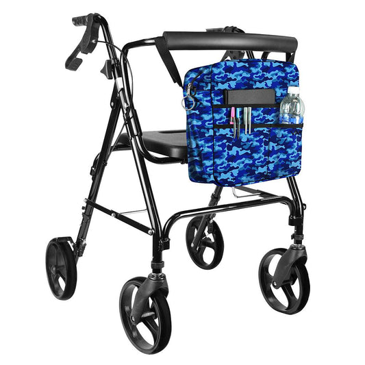 ROLLATOR BAG, WATERPROOF NYLON, 12" X12", BLUE CAMO