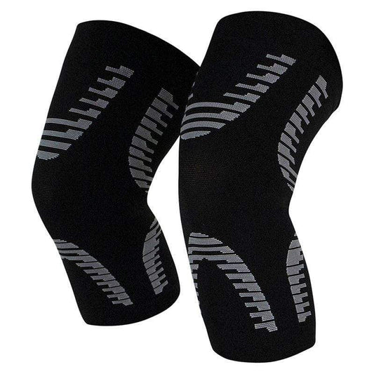 KNEE SLEEVES, 4-WAY STRETCH, NONSLIP, GRAY, MEDIUM 10.24" LENGTH