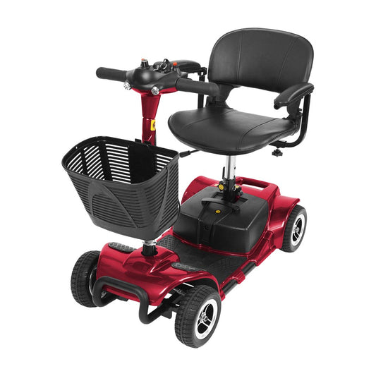 4 WHEEL MOBILITY SCOOTER, LONG RANGE, 265LB CAPACITY, RED