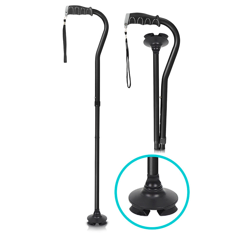 Folding Offset Swivel Cane (MOB1081BLK)