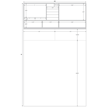 Style TTT Laser Rx Label – 8.5″ x 14″ w/ Blue highlights (5771C-RX)
