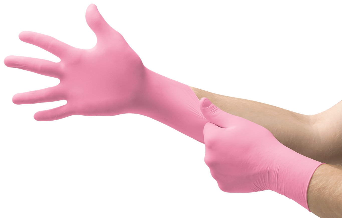 MICRO-TOUCH NITRAFREE, Nitrile Exam Gloves, X-Small, Pink, Case (ANS 6034510)