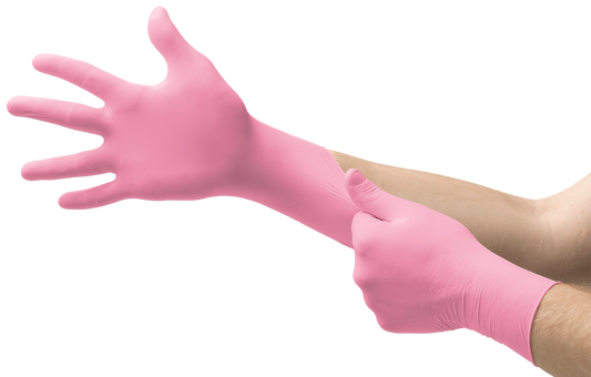 MICRO-TOUCH NITRAFREE, Nitrile Exam Gloves, X-Small, Pink, Case (ANS 6034510)