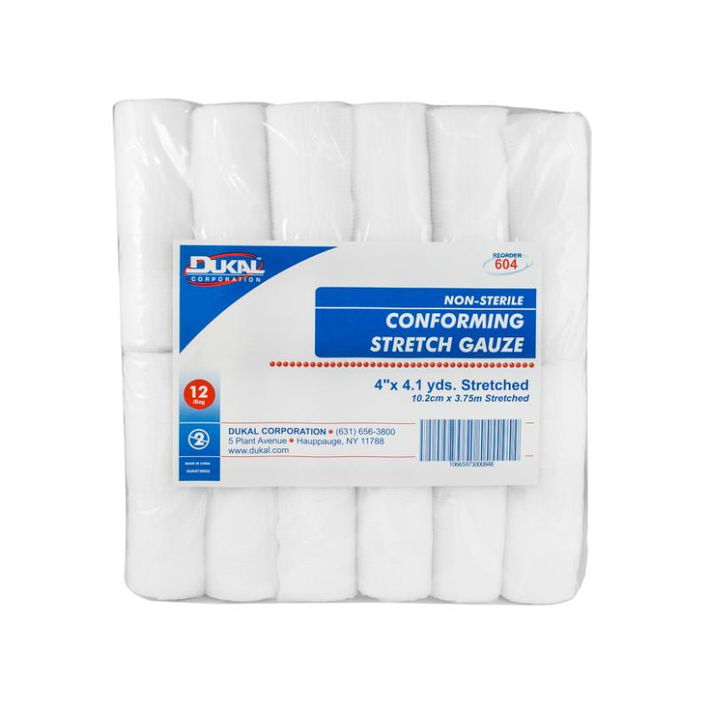 Non-Sterile Conforming Stretch Gauze 4" x 4.1 yds (604)