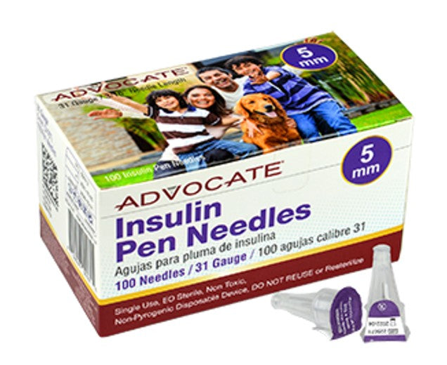 Advocate Pen Needles, 31G x 5mm 3/16”, 100/Box (616)