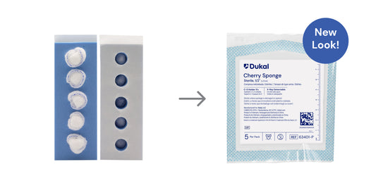 Dukal, Sterile Cherry Sponges, with X-Ray Detectable Filament, in C-5 Holder, 1/2" (63401-P)