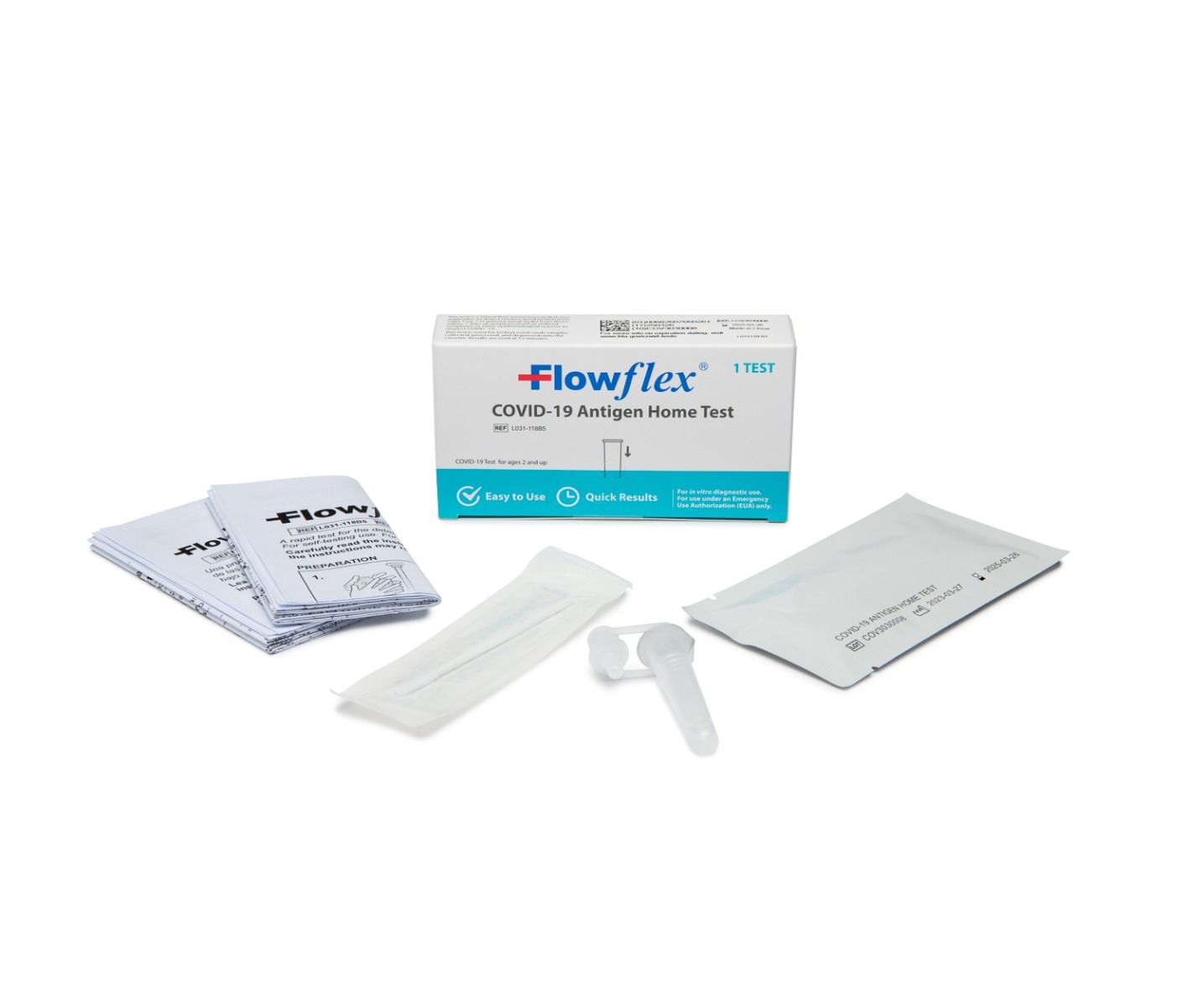 Flowflex, COVID -19 Antigen Home Rapid Test, Case of 300 (AC-L031-118B5)